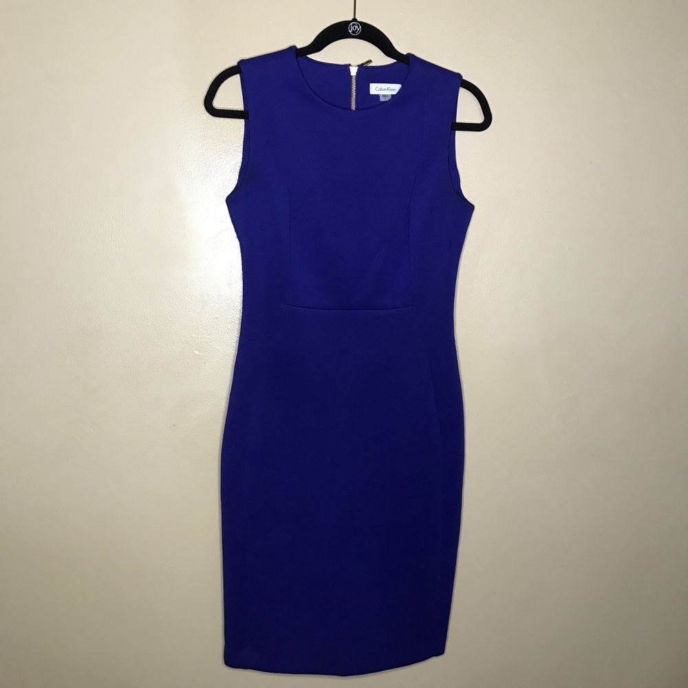 Vibrant Royal Blue Business Casual Dress